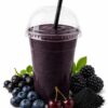 Black Currant Cherry Blackberry Blueberry Charcoal Smoothie
